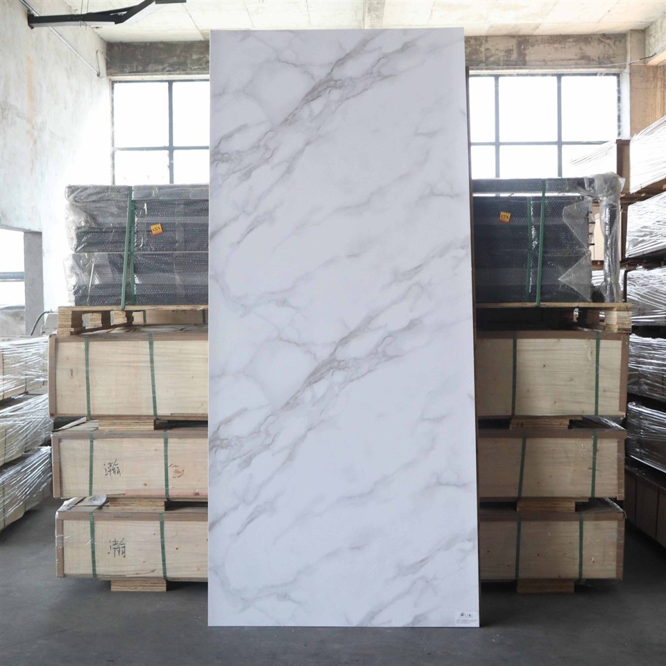 Interior Glossy Marble Sheet Wall Panel For Decoration suppliers