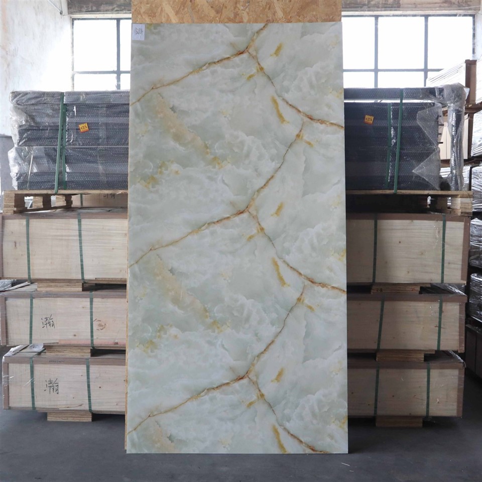 Interior Glossy Marble Sheet Wall Panel For Decoration suppliers